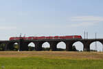 Der Elektrotriebzug 1440 725-8 befuhr Ende August 2022 die Duisburg-Hochfelder Eisenbahnbrücke.