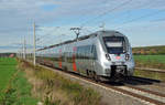 1442 307 rollte am 20.10.19 als RE 13 von Magdeburg nach Leipzig durch Rodleben.