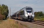 1442 307 rollte als S2 nach Leipzig-Connewitz am 28.08.16 durch Greppin Richtung Bitterfeld.