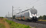 Eher untypisch sind die Hamsterbacken der Reihe 1442 der S-Bahn Mitteldeutschland auf der Strecke Halle(S)-Magdeburg. Am 30.09.16 fuhr 1442 169 als Leerfahrt durch Braschwitz Richtung Magdeburg.