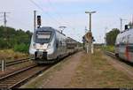 1442 676 (Bombardier Talent 2) von DB Regio Südost als RE 16128 (RE14) von Falkenberg(Elster) nach Dessau Hbf durchfährt den Bahnhof Meinsdorf auf Gleis 2.
Der Tf grüßt seinen entgegenkommenden Kollegen und darauffolgend auch den Fotografen.
[1.8.2018 | 17:18 Uhr]