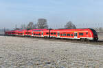 1462 573 Bahnland Bayern von Freising Richtung Landshut am 27.12.2025 östlich von Langenbach.