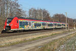 1463 503 mit einer Lufthansa Flughafen München Bemalung der DB aus Richtung Landshut nach Freising am 27.12.2025 östlich von Langenbach. am 27.12.2025 östlich von Langenbach. 