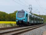EuroBahn ET 4.05 als RB61 Bielefeld - Salzbergen (wegen Bauarbeiten) in Rheine=Bentlage, 02.05.2022
