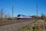 In Richtung Paderborn fuhr 3 427 029 am 19.1.2025 als S 34543. Bei Benhausen ist das Ziel fast erreicht.