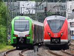 Die Elektrozüge 3429 022 & 1440 819-9 Mitte Juni 2021 in Wuppertal-Unterbarmen.