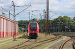 Nach der Ankunft aus Bayern pausieren die Desiro-HC des  Franken-Thüringen-Express  bis zur nächsten Fahrt im DB Werk Erfurt, sowie hier am 30.08.2025 der DB 4462 004 als späterer RE 4919 nach Bamberg. Zum 100. Geburtstag des Bw Erfurt gab es einen Tag der offenen Tür.