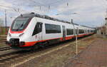 Abellio 6442 418 als RB 74673 von Saalfeld (S) nach Halle (S) Hbf, am 09.04.2025 in Naumburg (S) Hbf.
