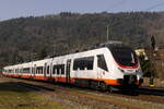 6442 408 fährt als RE 10b nach Heilbronn in Neckargemünd ein.