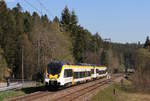 8442 183 und 8442 181 als DbZ 55563 (Immendingen-Rastatt) im Groppertal 23.4.20