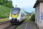 RE10a Abendverstärkerzug verlässt Neckarzimmern in Richtung Heilbronn. 21.6.2021