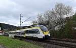 RE 10a geführt vom 8442 615 nach Heilbronn bei der Durchfahrt am heutigen 6.4.2022 durch Neckargerach.