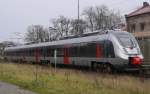 9442 111/611 von Abellio als Schülerzug Heiligenstadt - Nordhausen in Gleis 3 des Bf Heiligenstadt, 1.12.15.