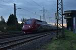 Nun hatte es heute am Abend auch den Thalys 4343 erwischt, er musste von Düsseldorf Hbf als Umleiter nach Duisburg fahren.