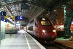Thalys 4304 hat soeben von Paris kommend, Kln Hbf und somit seinen Endbahnhof erreicht. (Kln Hbf, 16.03.2012)