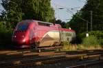 Thalys 4305 schleicht in den Odenkirchener-Abzweig  geschlagen  aus dem Rheydter Hbf nach Köln.