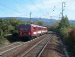 ET 25 als Sonderzug nach Neustadt (Weinstrae) HBF zum dortigen Bahnhofsfest. Aufgenommen bei Heidelberg Pfaffengrund/Wieblingen, 30.09.07.
