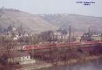 Zwei ET 30 (BR 430) im Neckartal beim Bahnhof Stuttgart-Obertrkheim, Strecke Stuttgart - Ulm. (1966) 