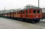 Altbau-ET 465 003, im Jahr 1980 abgestellt im ehemaligen Gbf. Karlsruhe.