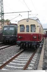 ET 85 der SVG Eisenbahn-Erlebniswelt Horb am Neckar und Lok 140 438-3 konnten auf den Märklintagen 2015 in Göppingen besichtigt werden.