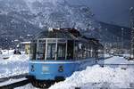 Der 491 001-4 war häufiger Gast in Garmisch-Partenkirchen, hier wartet er am Neujahrstag 1980 auf die Rückfahrt nach München