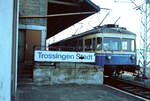 Trossinger Eisenbahn: Esslinger T5 vor dem Bahnhof Trossingen-Stadt.