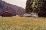 BZB 5-6 und Vorstellwagen der Bayerischen Zugspitzbahn im Sommer 1984