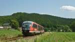 Ende Juni sind noch immer die DB-Desiros auf einigen Strecken im Ostthüringer Dieselnetz unterwegs - nun jedoch im Auftrag der Erfurter Bahn, welche DB Regio hier zum 10.06.2012 abgelöst