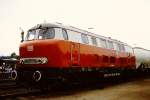 216 003 wurde in den Ursprungszustand zurückversetzt und als V 160 003 auf der Fahrzeugschau  150 Jahre deutsche Eisenbahn  vom 3.