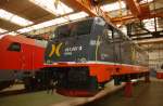 441.001 der Hector Rail steht am 12.09.09 im Werk Dessau. Die Lok hat wohl keine Deutschland-Zulassung.