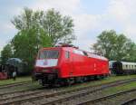 DB 120 005-4 im Bw Weimar; 29.05.2010