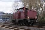 V 100 2299 fuhr Lz von Gerolstein in Richtung Trier am 02.04.2010 um 14:28 Uhr (175 Jahre Deutsche Eisenbahn)