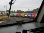 Werbelok Parade aus der Sicht von der 217 001 in Osnbr�ck am 19.9.10