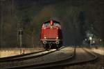V100 2299 f�hrt als Lokzug von Gerolstein nach Trier.