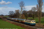 Mal etwas exotischeres: Die 140 423 zog am 13.03.2021 einen Zug aus 4 Rheingoldwagen durch Marl Richtung Koblenz 