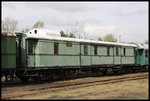 Besuchertag im Museums BW Schöneweide in Berlin am 23.04.2016:
Schnellzug Gepäckwagen mit Oberlicht; Typ Dresden mit der Nummer 112258