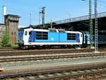 371 002, fotografiert am 04.08.2018 anläßlich eines Tages der offenen Tür bei der IG Bahnbetriebswerk Dresden