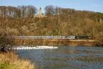 MRCE 182 514 mit RB40 Ersatzzug in Witten, Februar 2022.