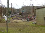 Nicht mehr genutzte Gleisanlagen, am 01.02.2020 in Halle-Nietleben.