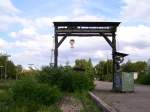 Ehemaliger Verladekran im Bahnhof Wiesbaden-Biebrich; 13.08.2007