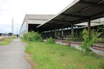 Der frühere Bereich der Güterverladung im Bahnhof Lichtenfels, am 04.05.2024.