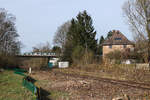 Der alte, stillgelegte Bahnhof Schwarzenacker an der Strecke Homburg - Zweibrücken.