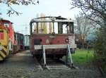 Ein unbekannter und gekpfter Schienenbus bei InfraServ Wiesbaden; 06.11.2008