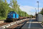 Von Ende April bis Anfang Mai 2019 fanden parallel zu den Maßnahmen zwischen Halle Südstadt und Angersdorf auch Gleisbauarbeiten am Hp Halle Zscherbener Straße auf der Bahnstrecke