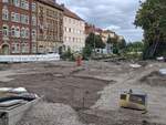 Streckensperrung mit entfernten Gleisen am 17.08.2026 in Erfurt Nord. Hier wurde die ehemalige Bahnhofsunterf�hrung zugesch�ttet und gro�z�gig ausgekoffert.