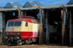 Mit 120 003 hat das DB-Museum in Nrnberg eine besonders wertvolle Lok zur Verfgung gestellt: Die Baureihe 120 wurde 1979 als erste deutsche Baureihe mit Drehstromantrieb gebaut und stellte einen