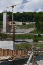 Neubaustrecke Stuttgart - Ulm - Mit 85 Metern Höhe wird die Filstalbrücke später einmal die dritthöchste Eisenbahnbrücke Deutschlands.