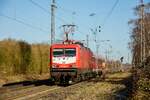 WFL 112 024-5 DR mit RB46 in Bochum Riemke, am 27.02.2022.