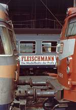 Modelleisenbahn (Frankfurt/Main Hbf, 1988).