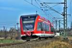 ein  Wasserbahnverwandter  - UBB - 646er verlt Stralsund als RE 5 am 04.04.2011, wird er die 628er ersetzen?